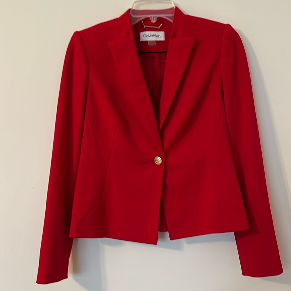 Calvin Klein lined jacket. Size 6P.